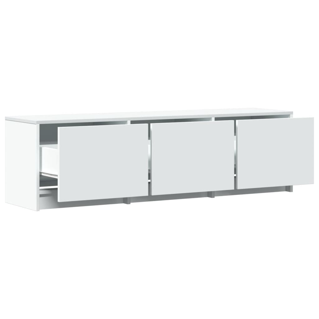 TV-Schrank mit LED-Beleuchtung Weiß 140x34x40 cm Holzwerkstoff