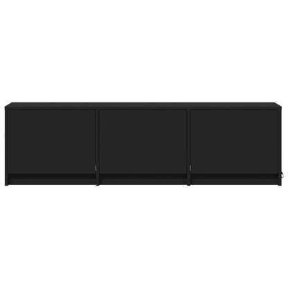 TV-Schrank LED Schwarz 140x34x40 cm Holzwerkstoff