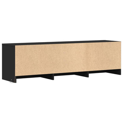 TV-Schrank LED Schwarz 140x34x40 cm Holzwerkstoff