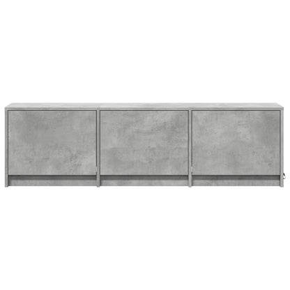 TV-Schrank LED Betongrau 140x34x40 cm Holzwerkstoff