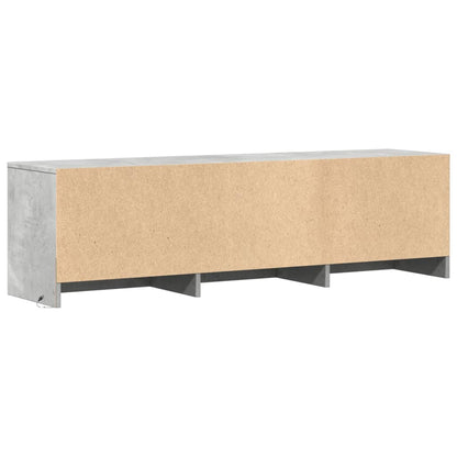 TV-Schrank LED Betongrau 140x34x40 cm Holzwerkstoff