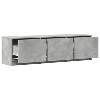 TV-Schrank LED Betongrau 140x34x40 cm Holzwerkstoff