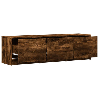 TV-Schrank LED Räuchereiche 140x34x40 cm Holzwerkstoff