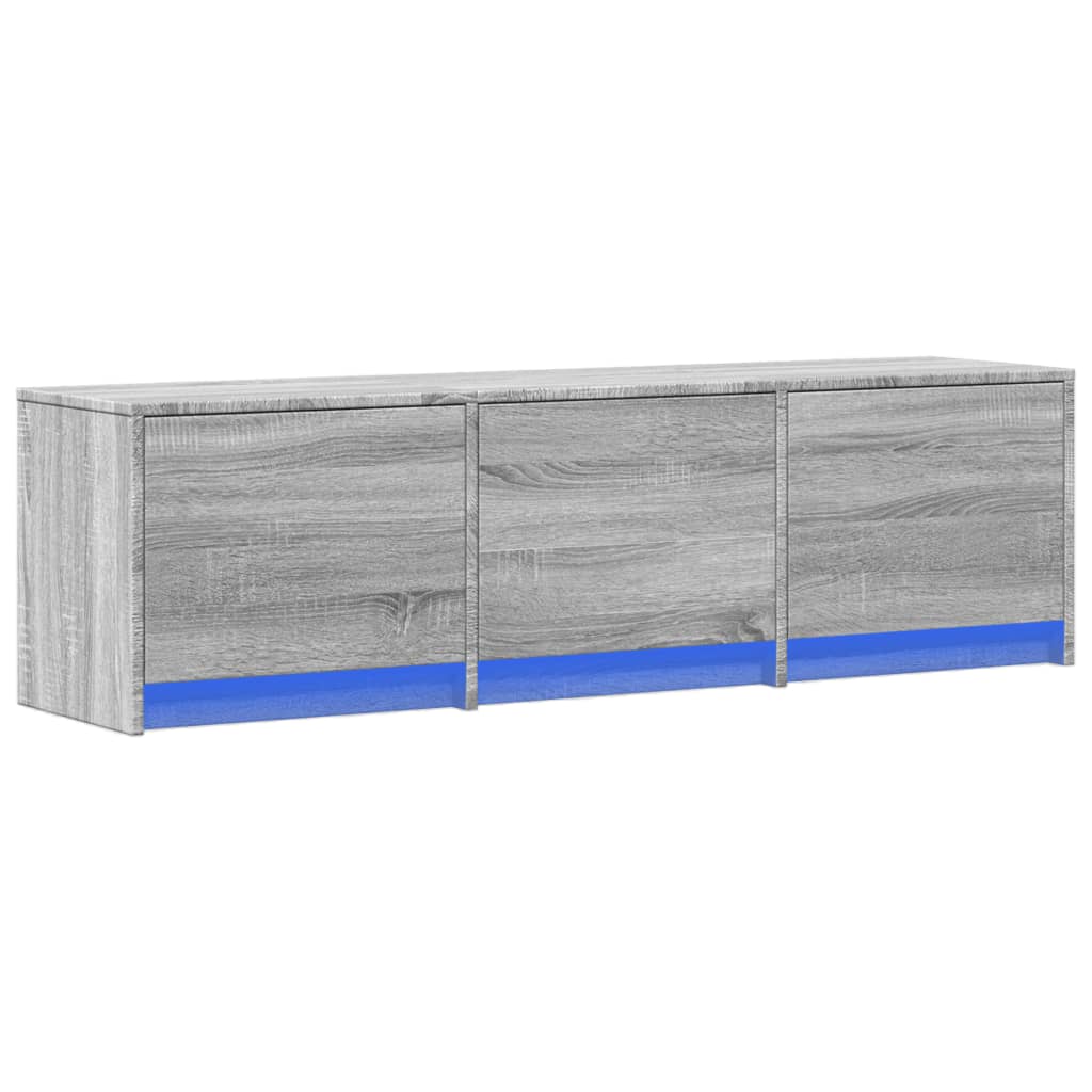 TV-Schrank LED Grau Sonoma 140x34x40 cm Holzwerkstoff