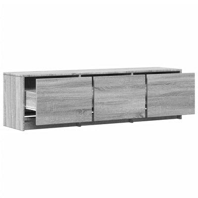 TV-Schrank LED Grau Sonoma 140x34x40 cm Holzwerkstoff