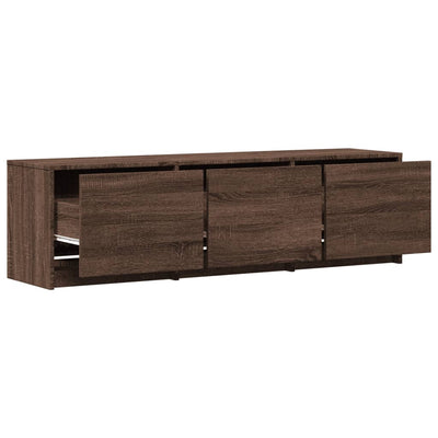 TV-Schrank LED Braun Eichen-Optik 140x34x40 cm Holzwerkstoff