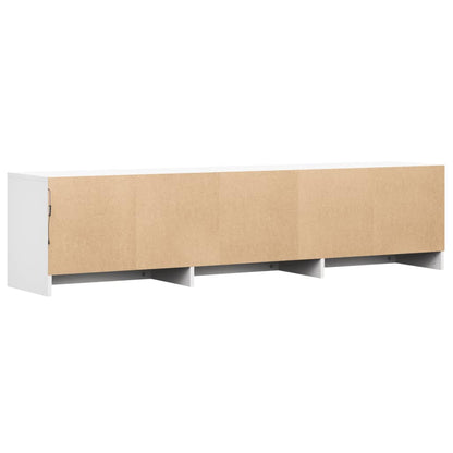 TV-Schrank mit LED-Beleuchtung Weiß 165x34x40 cm Holzwerkstoff