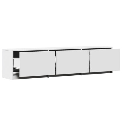 TV-Schrank mit LED-Beleuchtung Weiß 165x34x40 cm Holzwerkstoff