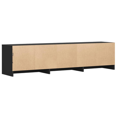 TV-Schrank mit LED-Beleuchtung Schwarz 165x34x40 cm