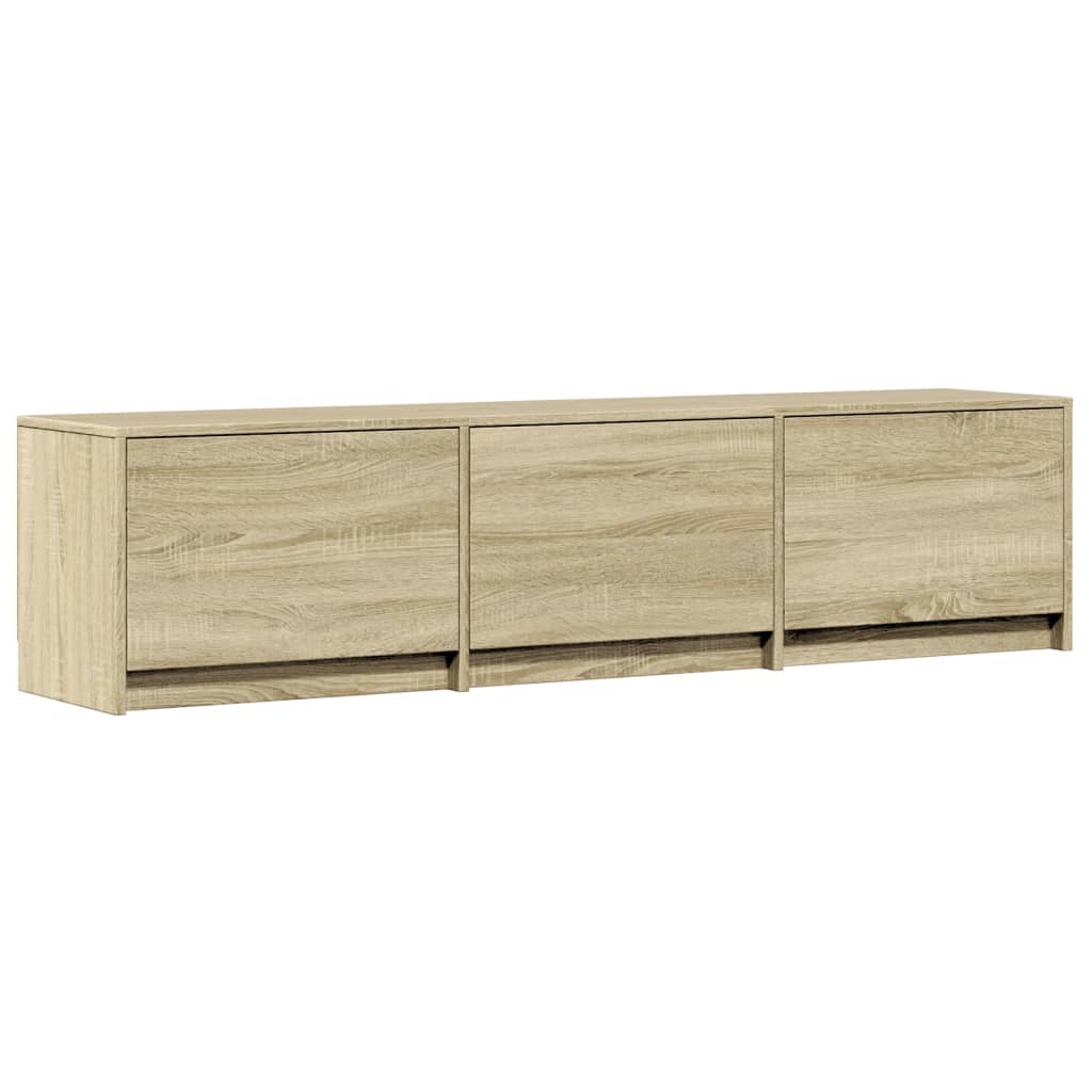 TV-Schrank mit LED-Beleuchtung Sonoma-Eiche 165x34x40 cm