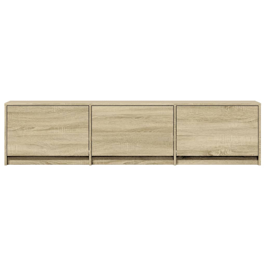 TV-Schrank mit LED-Beleuchtung Sonoma-Eiche 165x34x40 cm