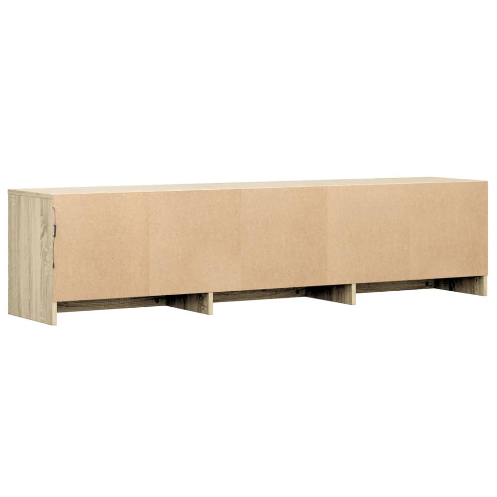 TV-Schrank mit LED-Beleuchtung Sonoma-Eiche 165x34x40 cm