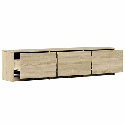 TV-Schrank mit LED-Beleuchtung Sonoma-Eiche 165x34x40 cm