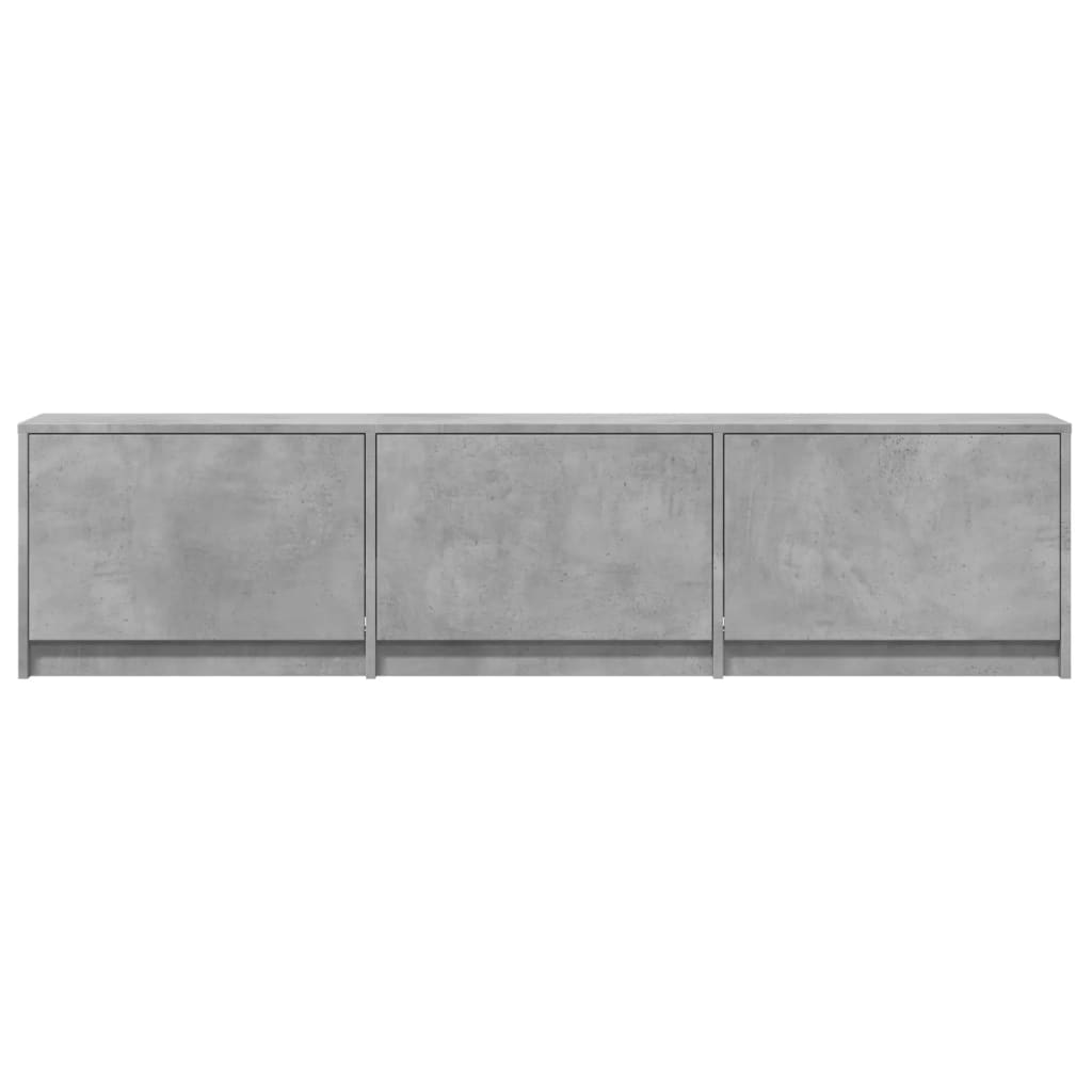 TV-Schrank mit LED-Beleuchtung Betongrau 165x34x40 cm