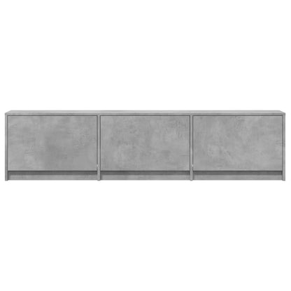 TV-Schrank mit LED-Beleuchtung Betongrau 165x34x40 cm