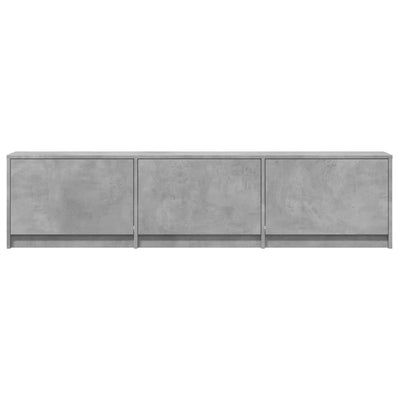 TV-Schrank mit LED-Beleuchtung Betongrau 165x34x40 cm