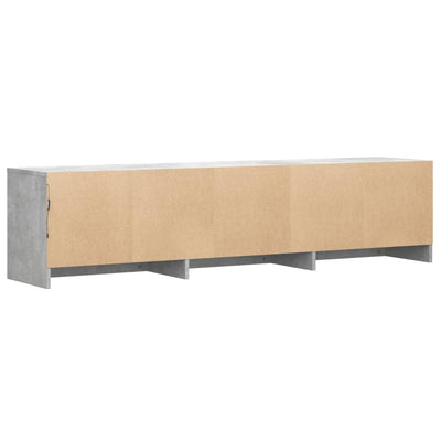 TV-Schrank mit LED-Beleuchtung Betongrau 165x34x40 cm