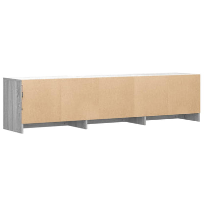 TV-Schrank mit LED-Beleuchtung Grau Sonoma 165x34x40 cm