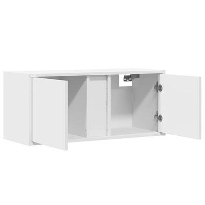 TV-Wandschrank mit LED-Beleuchtung Weiß 80x31x35 cm