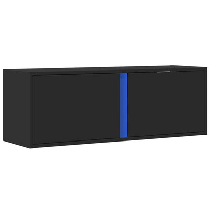 TV-Wandschrank mit LED-Beleuchtung Schwarz 100x31x35 cm