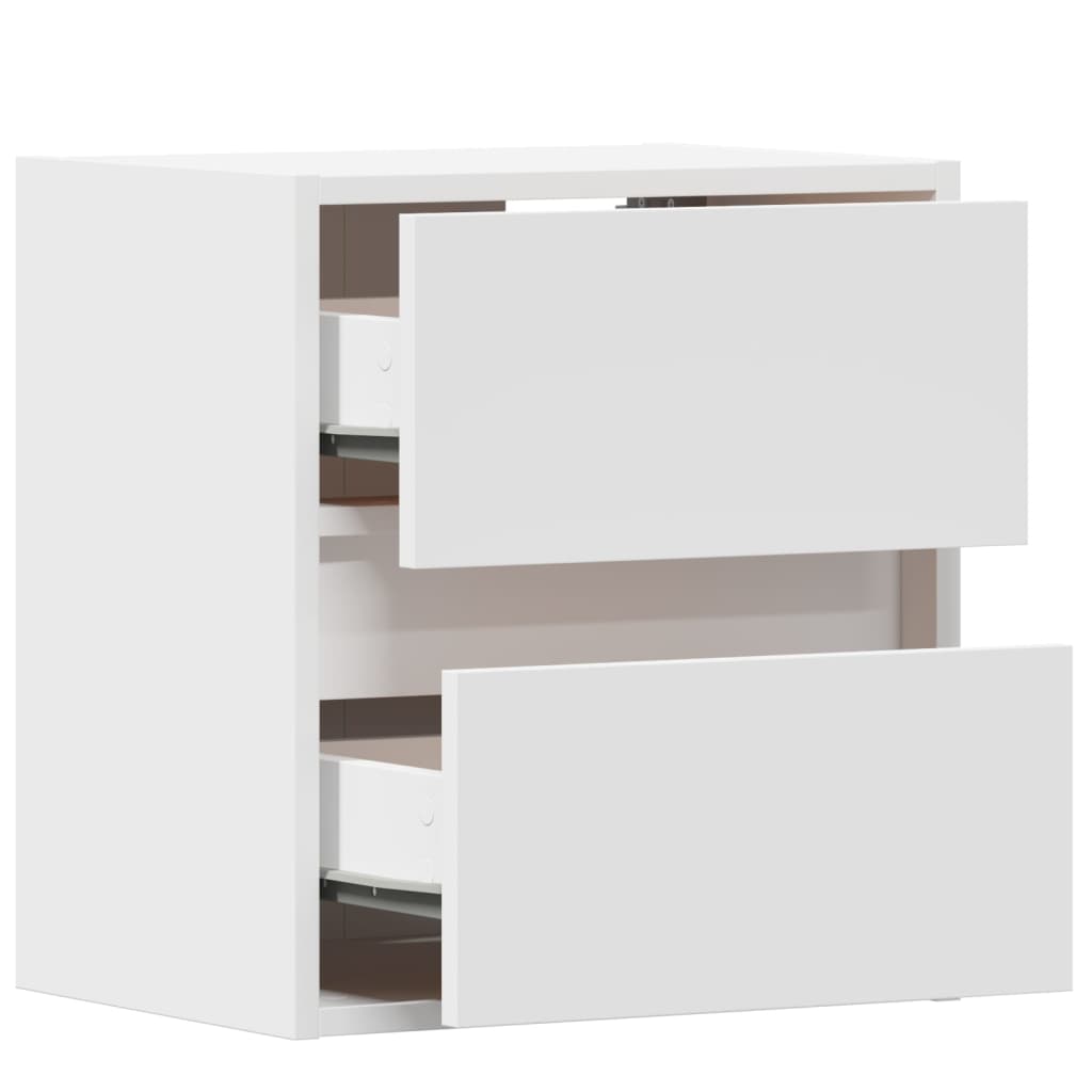 TV-Wandschrank mit LED-Beleuchtung Weiß 41x31x45 cm