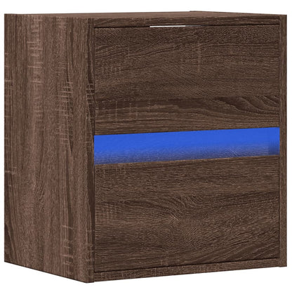 TV-Wandschrank mit LED-Beleuchtung Eichen-Optik 41x31x45 cm