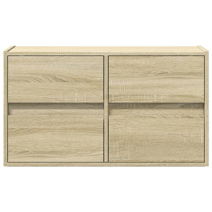 TV-Wandschrank mit LED-Beleuchtung Sonoma-Eiche 80x31x45 cm