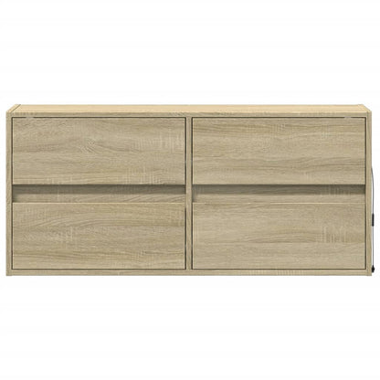 TV-Wandschrank mit LED-Beleuchtung Sonoma-Eiche 100x31x45 cm