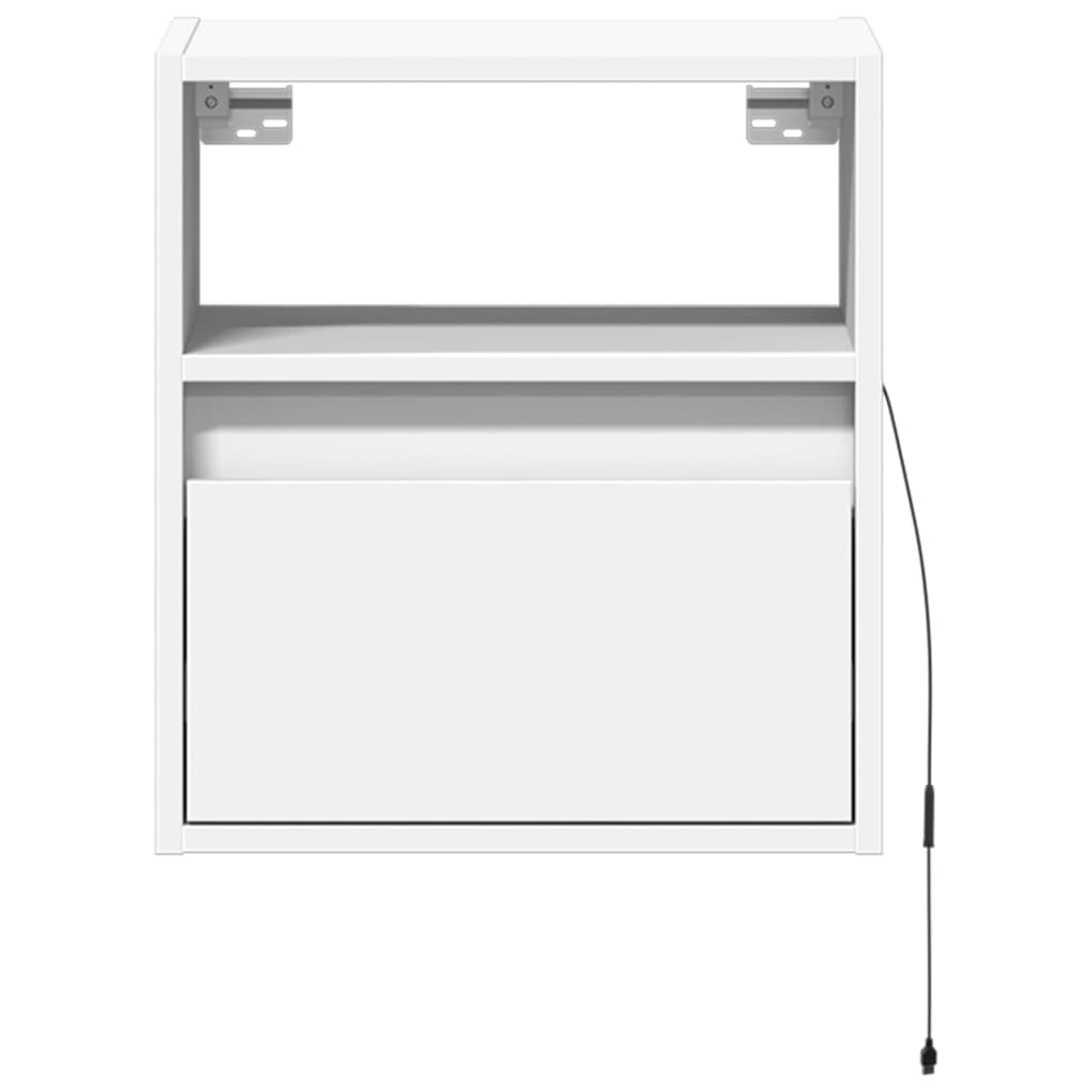 TV-Wandschrank mit LED-Beleuchtung Weiß 41x31x45 cm