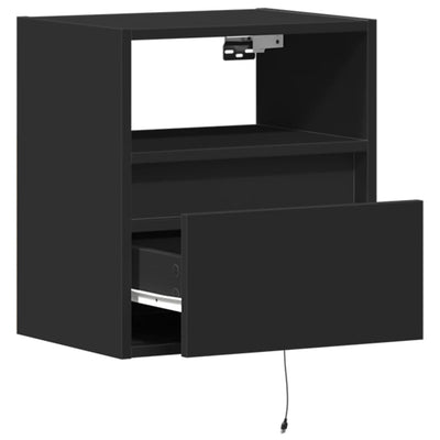 TV-Wandschrank mit LED-Beleuchtung Schwarz 41x31x45 cm