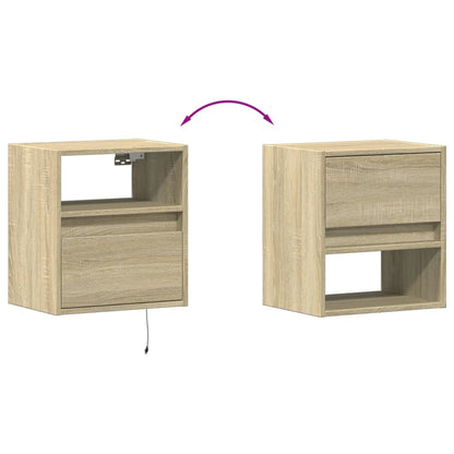 TV-Wandschrank mit LED-Beleuchtung Sonoma 41x31x45 cm