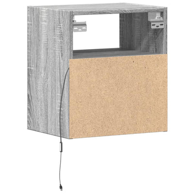 TV-Wandschrank mit LED-Beleuchtung Grau Sonoma 41x31x45 cm