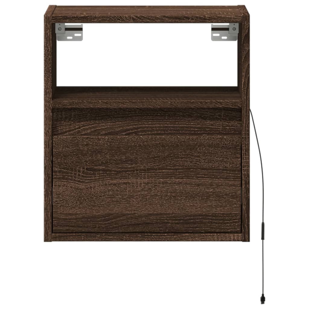 TV-Wandschrank mit LED-Beleuchtung Eichen-Optik 41x31x45 cm