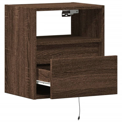 TV-Wandschrank mit LED-Beleuchtung Eichen-Optik 41x31x45 cm