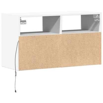 TV-Wandschrank mit LED-Beleuchtung Weiß 80x31x45 cm