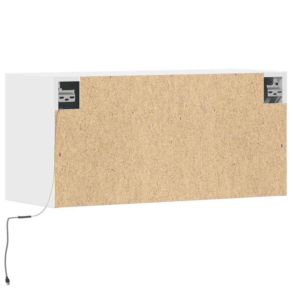 TV-Wandschrank mit LED-Beleuchtung Weiß 80x31x38 cm