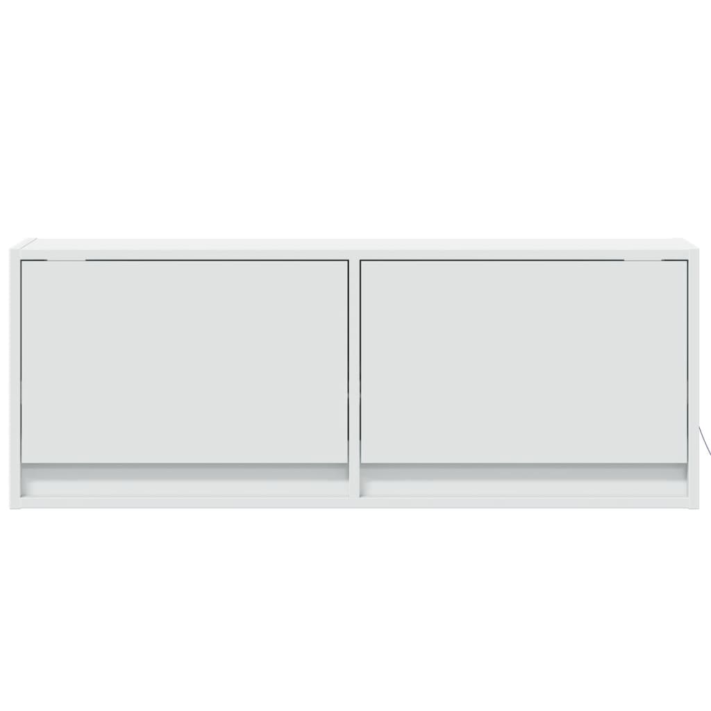 TV-Wandschrank mit LED-Beleuchtung Weiß 100x31x35 cm