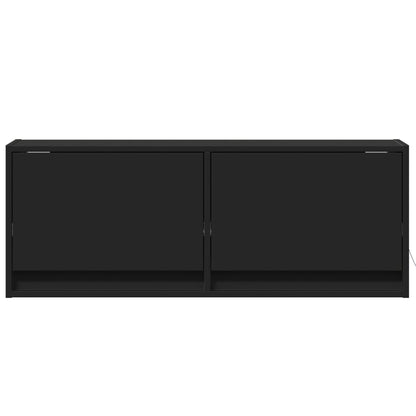 TV-Wandschrank mit LED-Beleuchtung Schwarz 100x31x35 cm