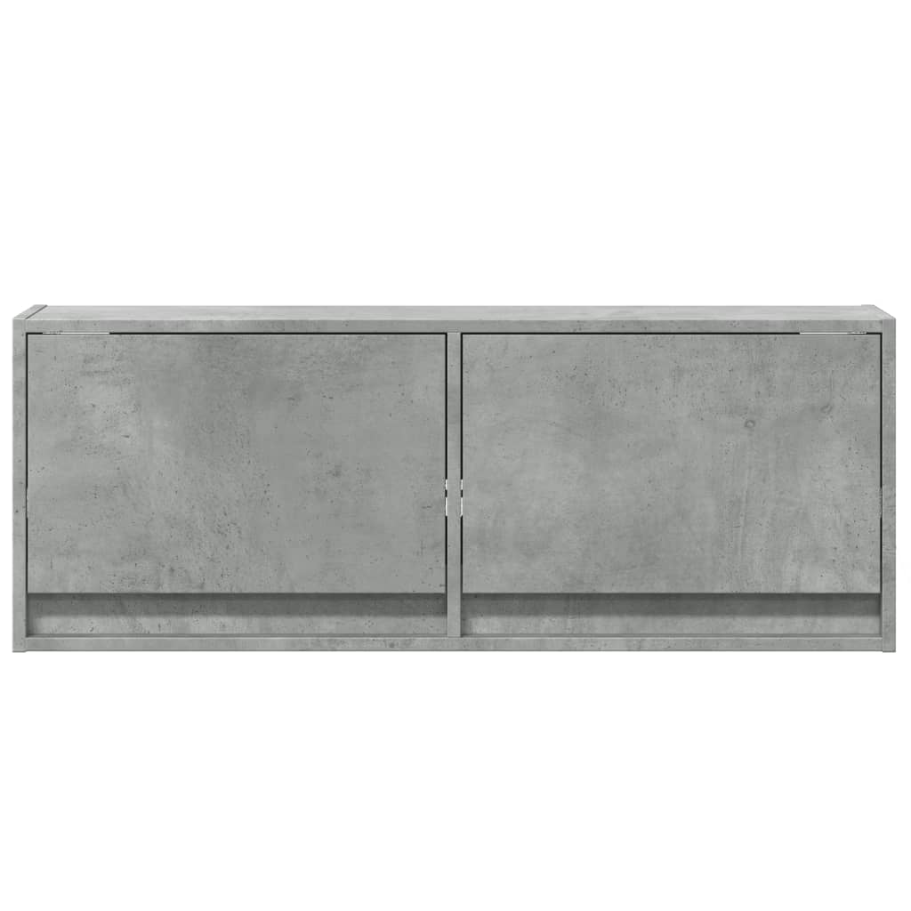 TV-Wandschrank mit LED-Beleuchtung Betongrau 100x31x35 cm