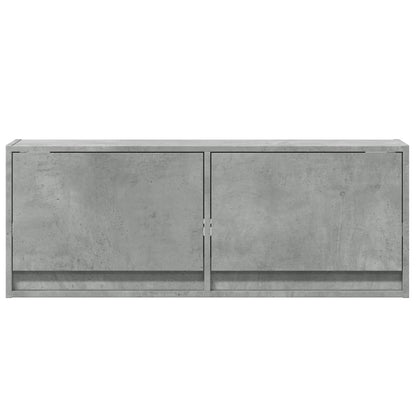 TV-Wandschrank mit LED-Beleuchtung Betongrau 100x31x35 cm