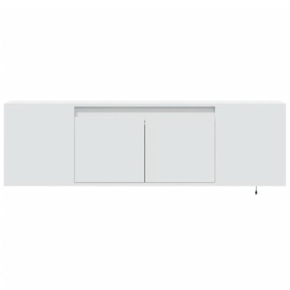 TV-Wandschrank mit LED-Beleuchtung Weiß 135x31x39,5 cm