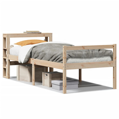 Seniorenbett mit Kopfteil 75x190 cm Massivholz Kiefer