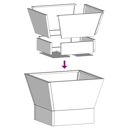 Feuerstelle Schwarz 40 x 40 x 35 cm Stahl
