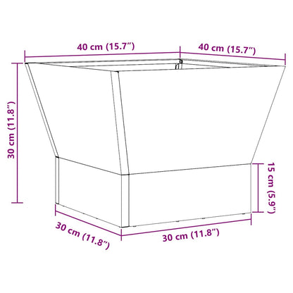 Feuerstelle Schwarz 40 x 40 x 35 cm Stahl