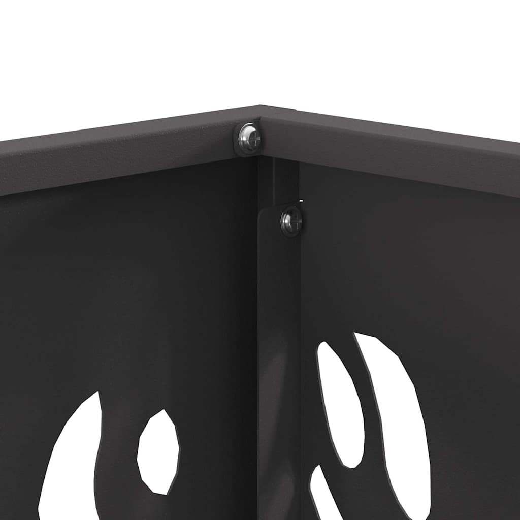 Feuerstelle Schwarz 40 x 40 x 40 cm Stahl