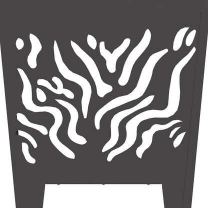 Feuerstelle Schwarz 40 x 40 x 40 cm Stahl