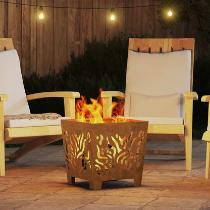 Feuerstelle Braun 40 x 40 x 40 cm Stahl