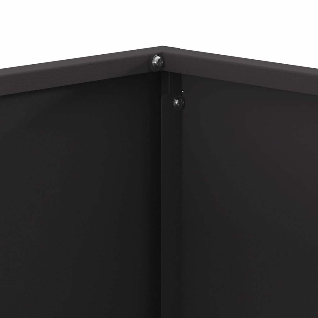 Feuerstelle Schwarz 60 x 60 x 40 cm Stahl