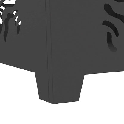 Feuerstelle Schwarz 60 x 60 x 40 cm Stahl