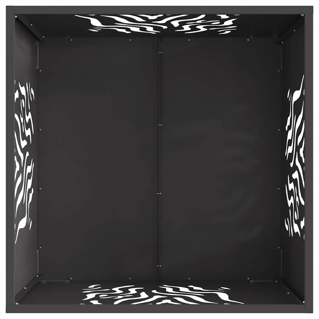 Feuerstelle Schwarz 60 x 60 x 40 cm Stahl